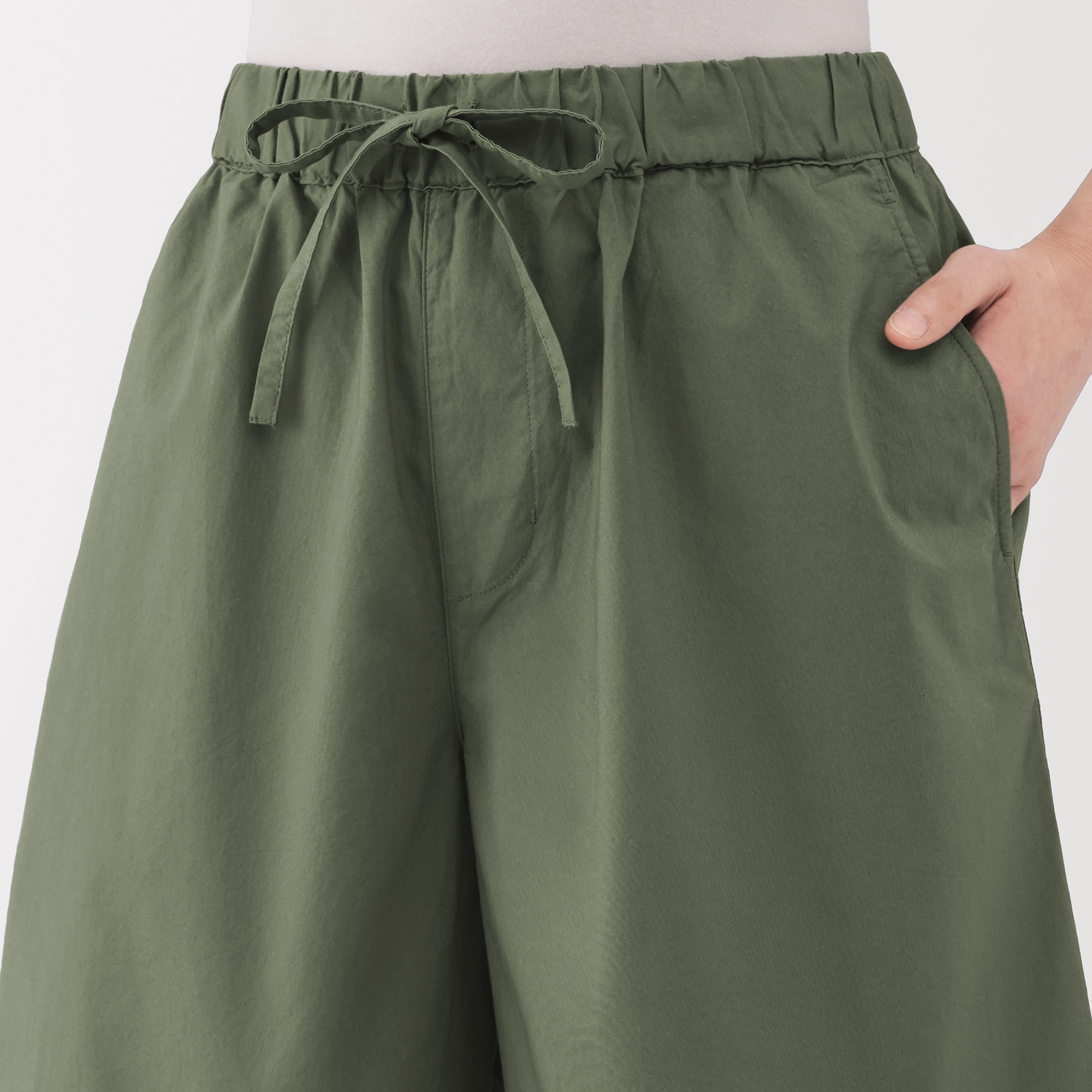 婦人　洗いざらし　ブロードショートパンツ