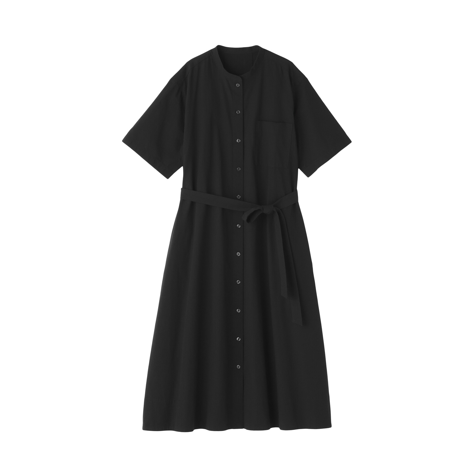 OBSIDIAN ホワイト シャツワンピース 半袖 婦人 涼感 半袖シャツワンピース | 無印良品