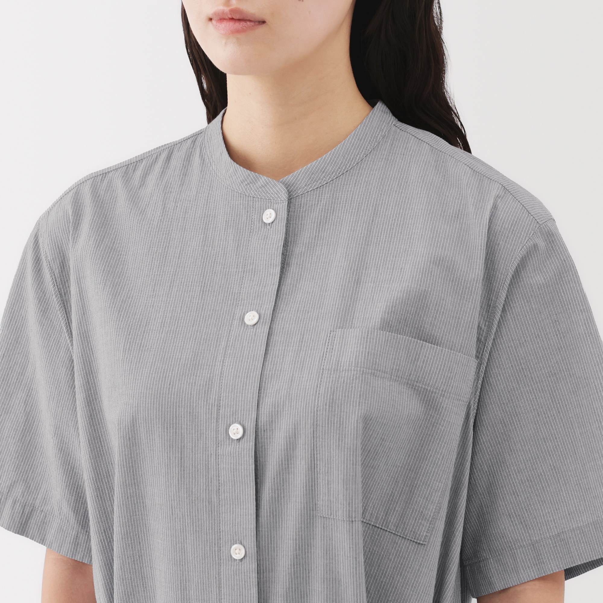 OBSIDIAN ホワイト シャツワンピース 半袖 婦人 涼感 半袖シャツワンピース | 無印良品