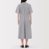 婦人　涼感　半袖シャツワンピース