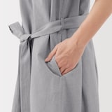 婦人　涼感　半袖シャツワンピース