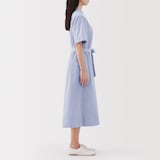婦人　涼感　半袖シャツワンピース
