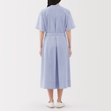 婦人　涼感　半袖シャツワンピース