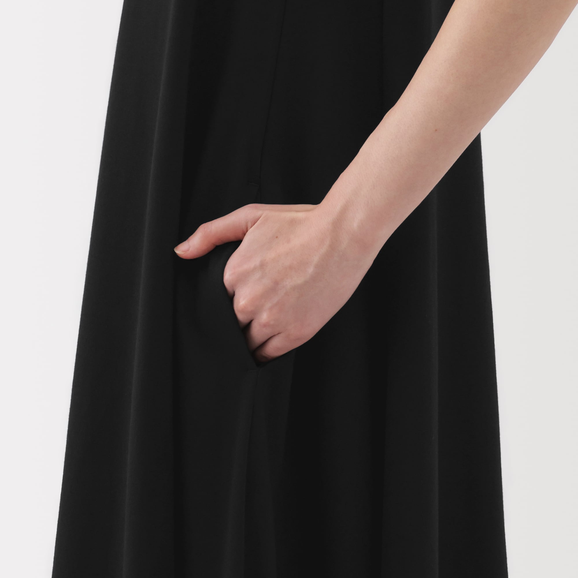 翌日発送無印良品涼感UVカットノースリーブワンピースブラック 婦人 涼感UVカットノースリーブワンピース | 無印良品
