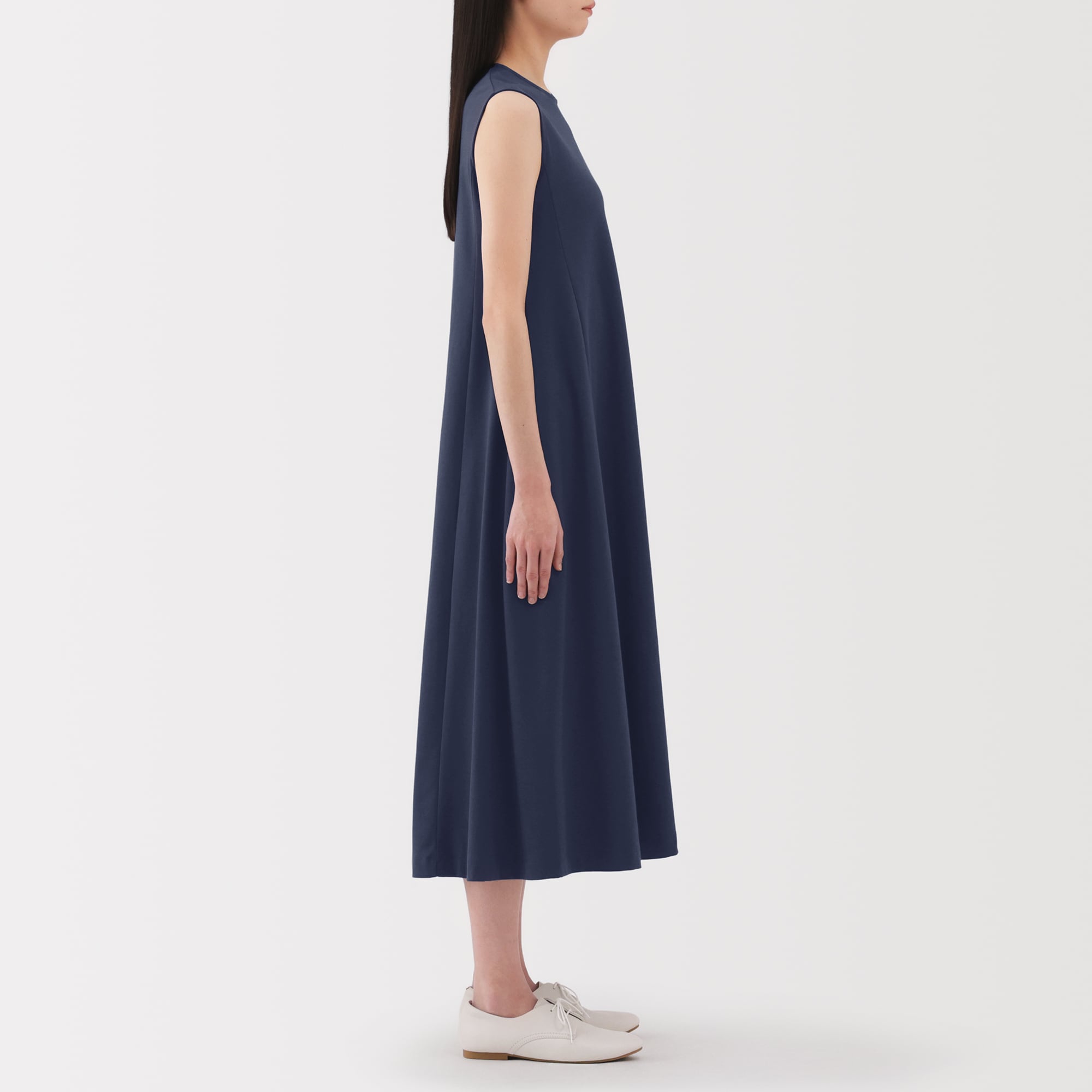 翌日発送無印良品涼感UVカットノースリーブワンピースブラック 婦人 涼感UVカットノースリーブワンピース | 無印良品