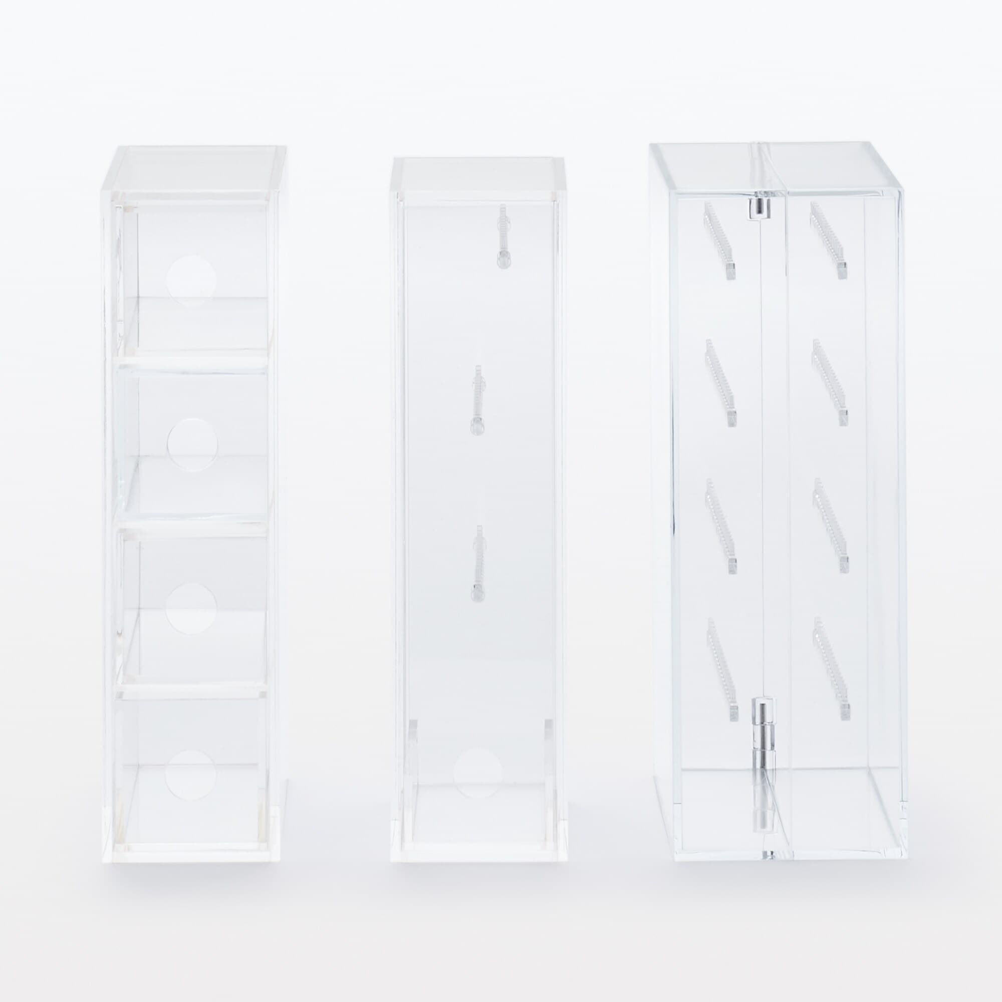 新品未使用　MUJI 無印良品　ネックレス　ピアスケース　見開きタイプ　２セット アクリルネックレス・ピアスケース・見開きタイプ | 無印良品
