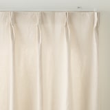 綿洗いざらし平織プリーツカーテン／グリーン