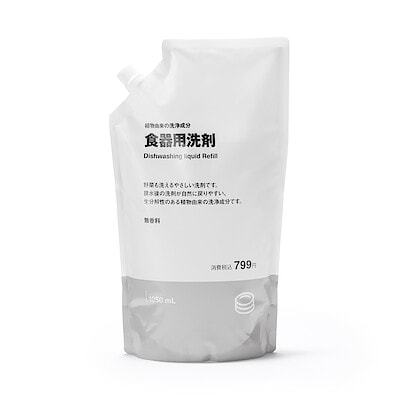 【７月上旬発売予定】植物由来の洗浄成分　食器用洗剤　詰替え用　１０５０ｍｌ