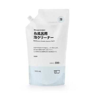 植物由来の洗浄成分　お風呂用泡クリーナー　詰替え用　１０５０ｍｌ