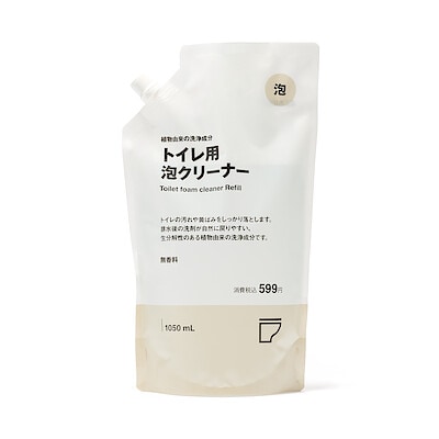 【１１月中旬発売予定】植物由来の洗浄成分　トイレ用泡クリーナー　詰替え用　１０５０ｍｌ