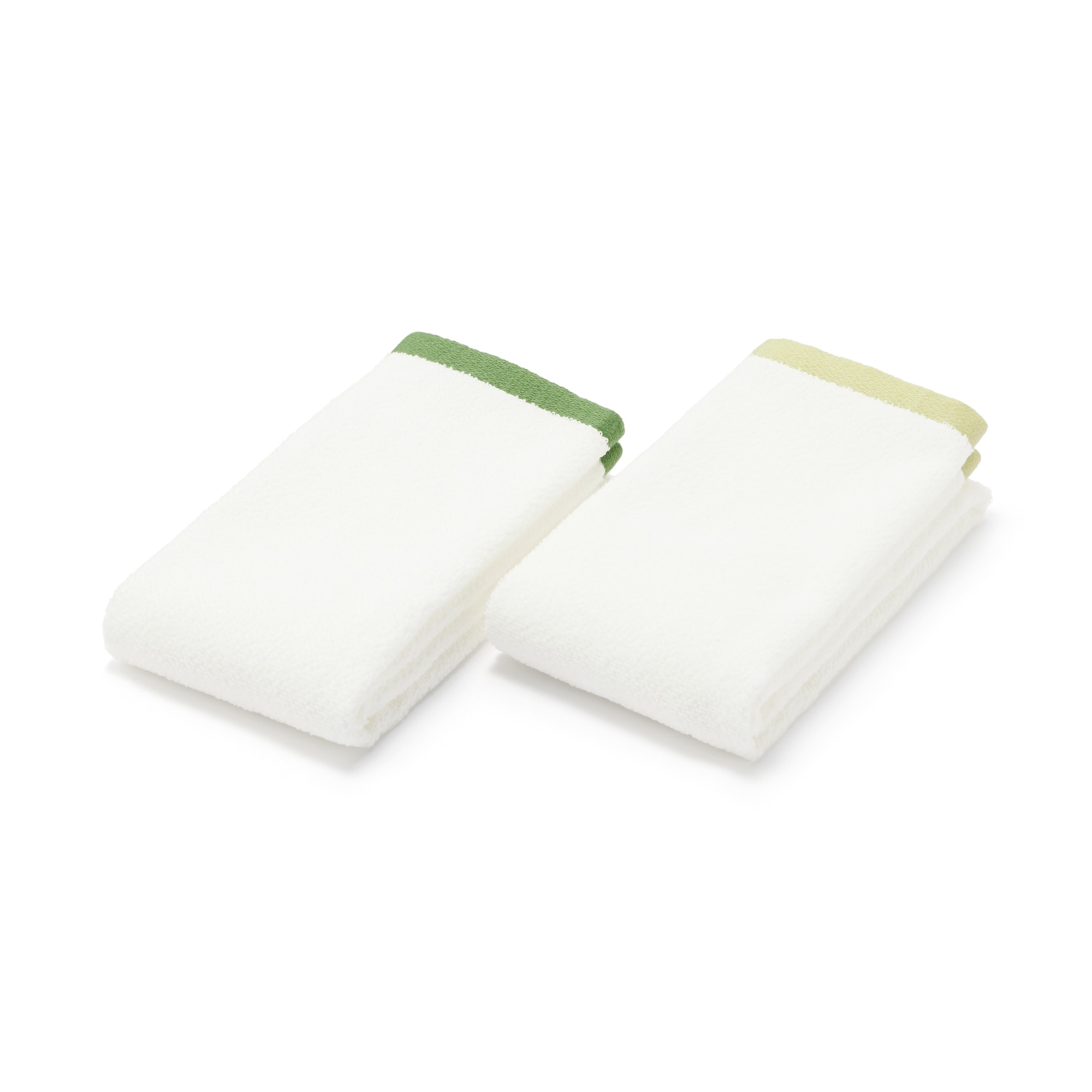 縁カラー付 コンパクトフェイスタオル2枚組 | 無印良品