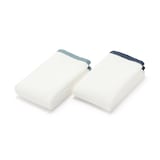 縁カラー付　コンパクトフェイスタオル２枚組