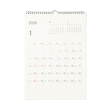 バガス入りペーパー日曜始まり六輝カレンダー・２０２６年１月～１２月