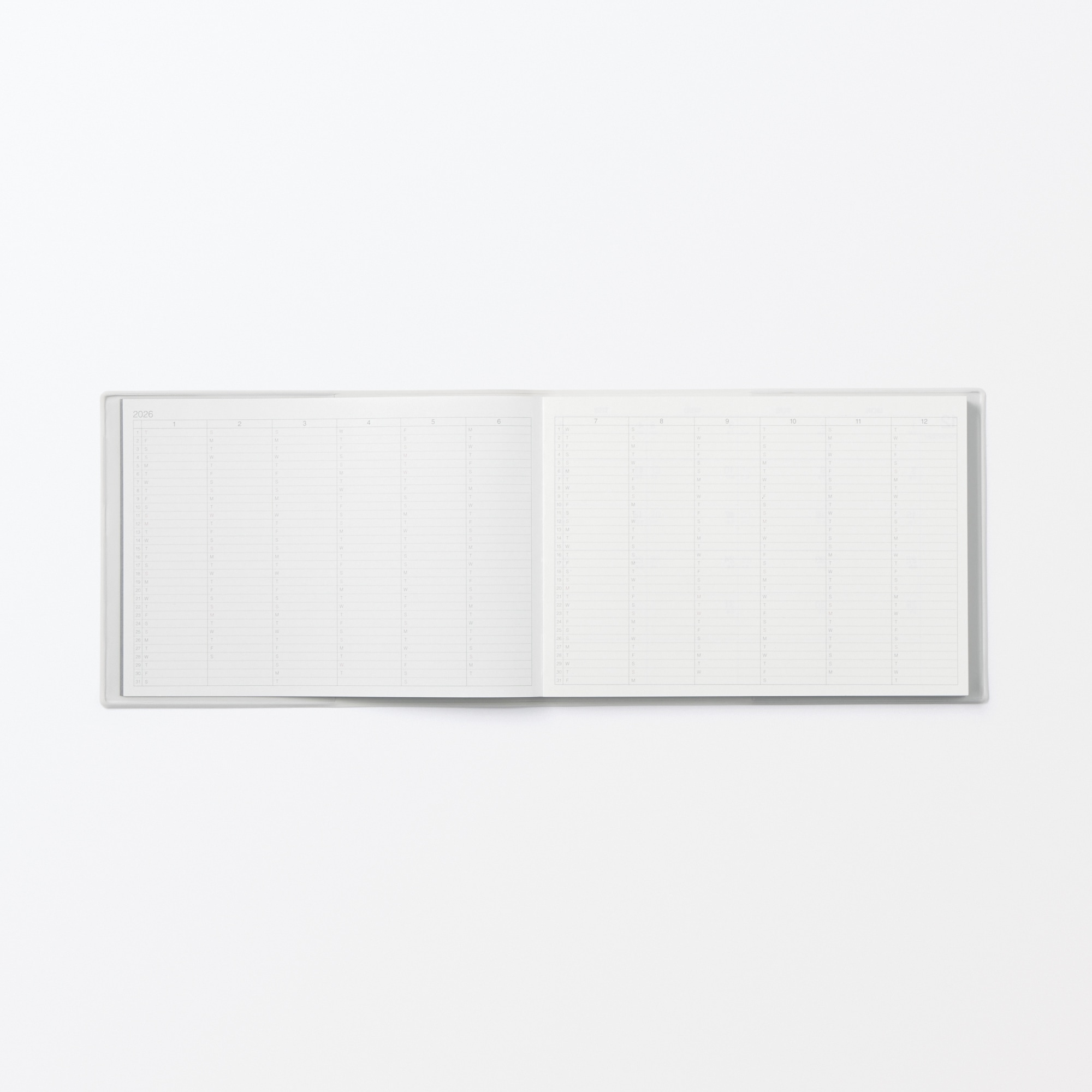 Ｂ５ハーフサイズスケジュール帳・マンスリー／ウィークリー・２０２５年１２月始まり