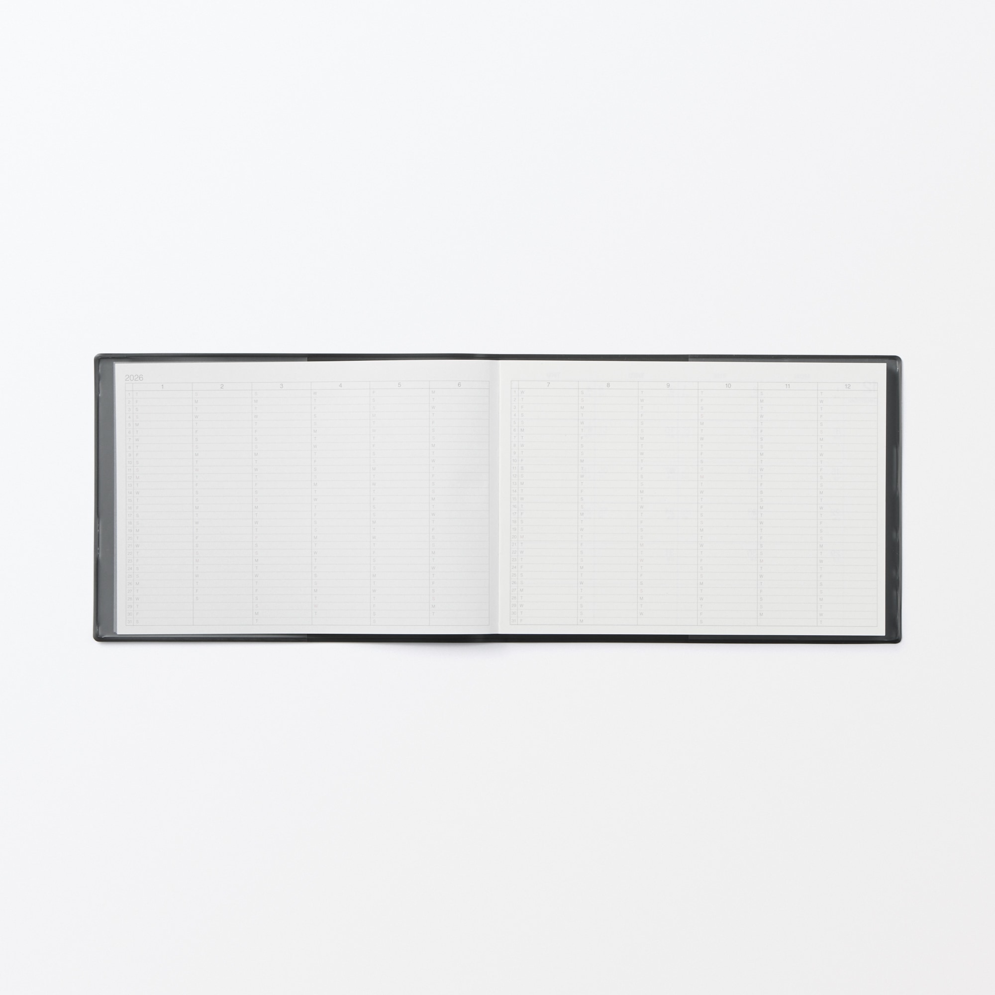 Ｂ５ハーフサイズスケジュール帳・マンスリー／ウィークリー・２０２５年１２月始まり