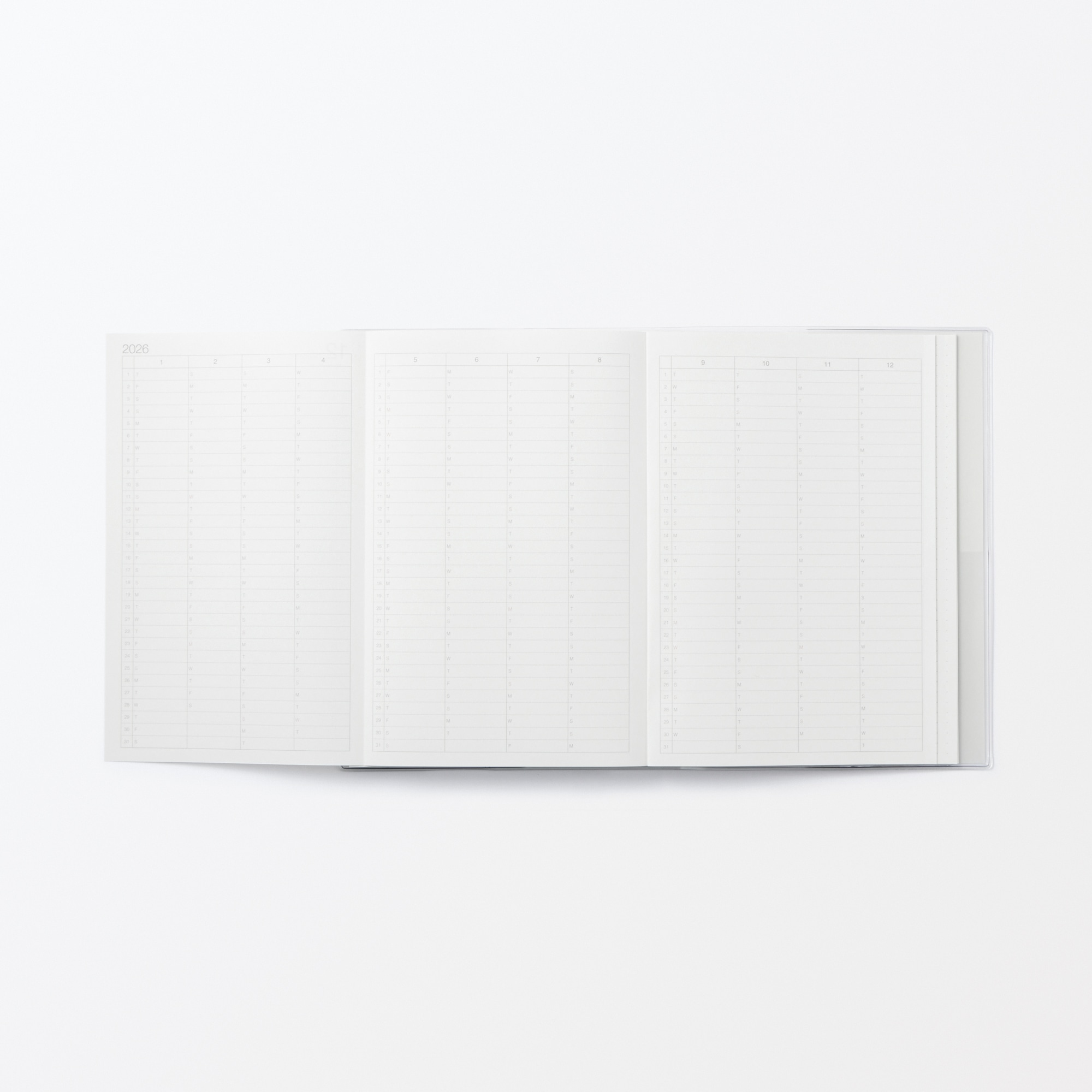 一覧できるスケジュール帳・マンスリー／デイリー・２０２５年１２月始まり