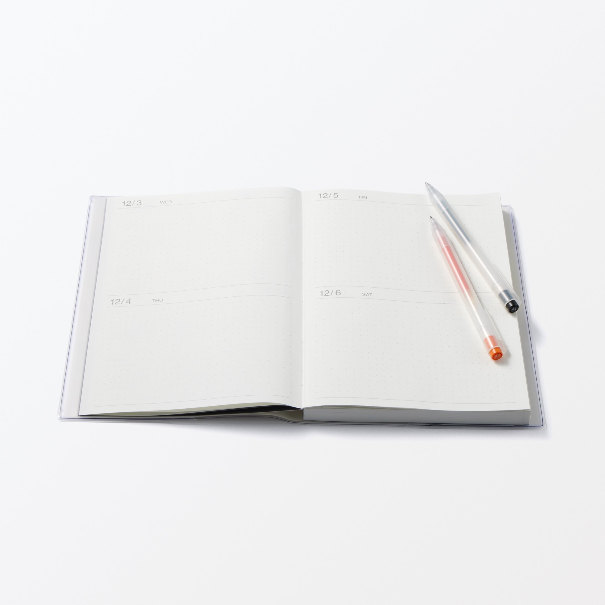 一覧できるスケジュール帳・マンスリー／デイリー・２０２５年１２月始まり