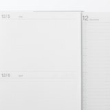 一覧できるスケジュール帳・マンスリー／デイリー・２０２５年１２月始まり