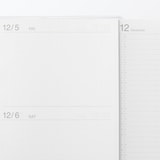 一覧できるスケジュール帳・マンスリー／デイリー・２０２５年１２月始まり
