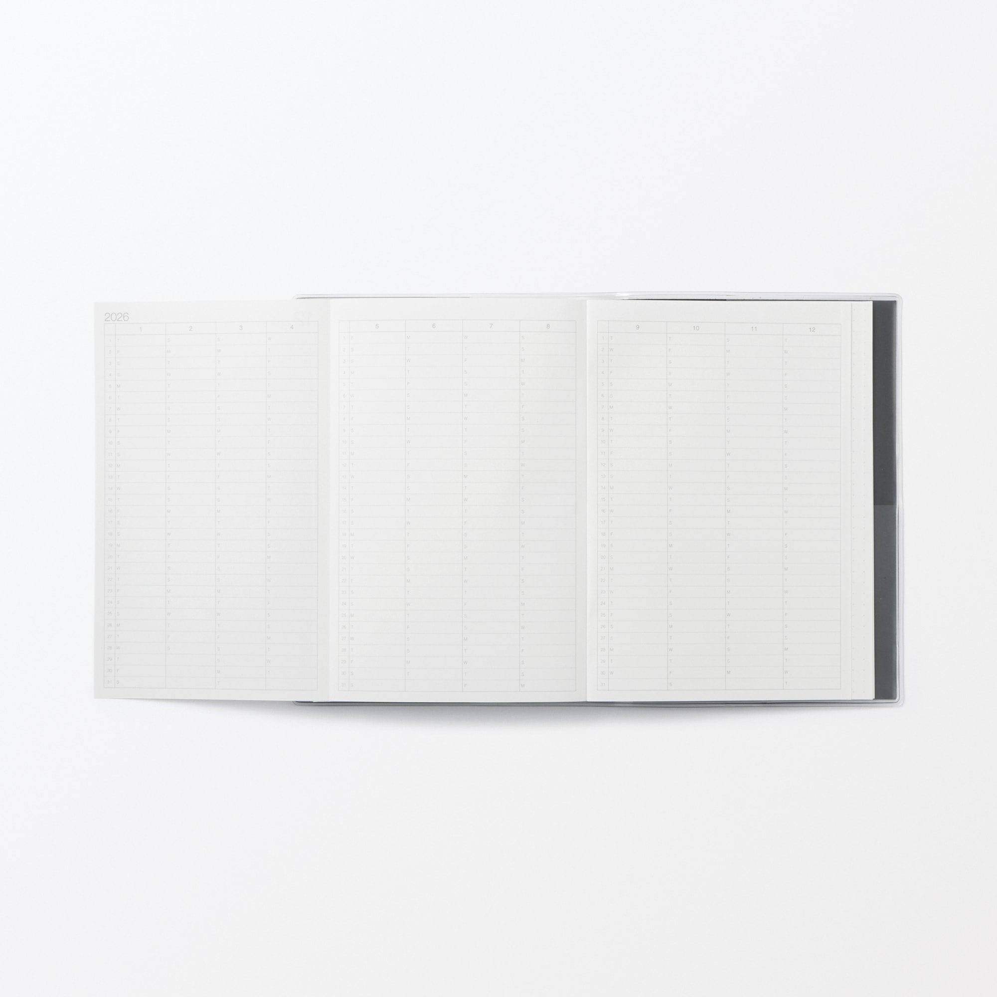 一覧できるスケジュール帳・マンスリー／デイリー・２０２５年１２月始まり