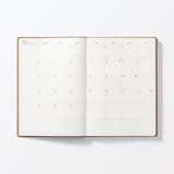 スエード調月曜始まりマンスリー／ウィークリースケジュール帳・２０２５年１２月