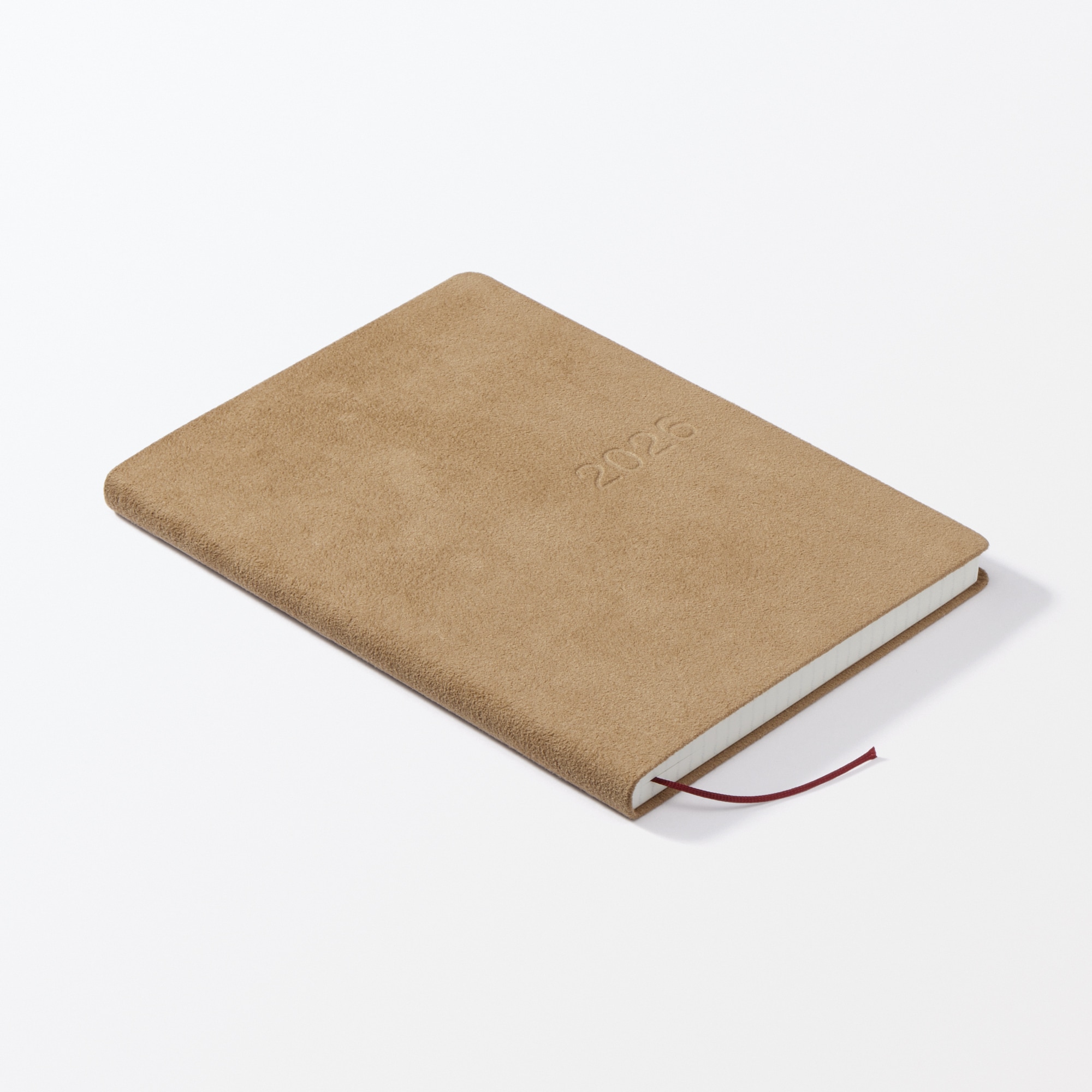 スエード調月曜始まりマンスリー／ウィークリースケジュール帳・２０２５年１２月