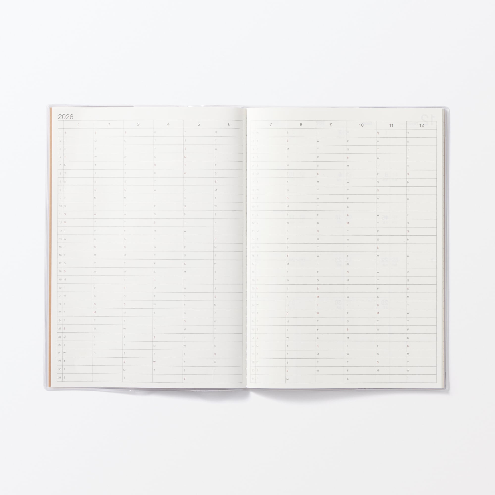 月曜始まりマンスリースケジュール帳・２０２５年１２月始まり