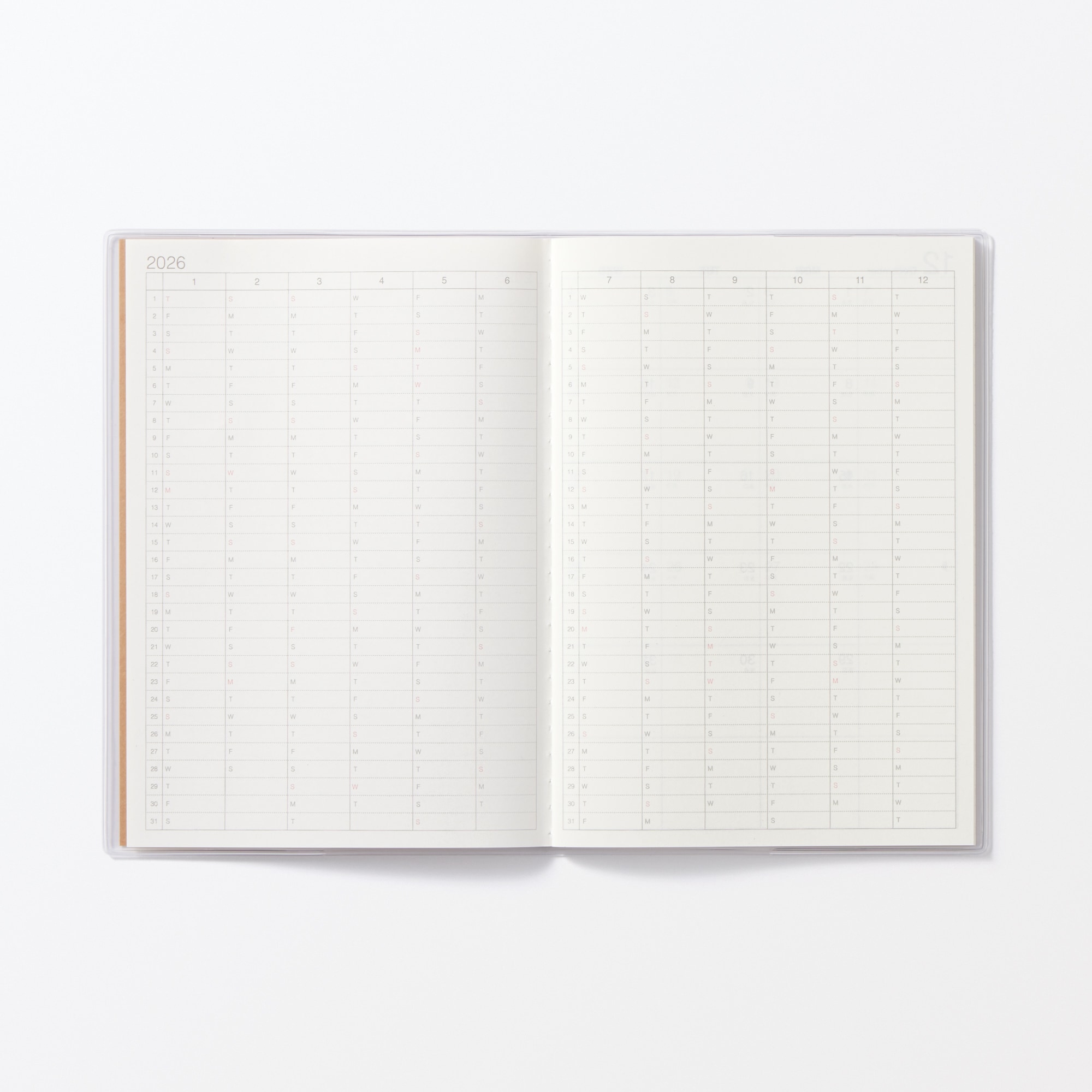 月曜始まりマンスリースケジュール帳・２０２５年１２月始まり