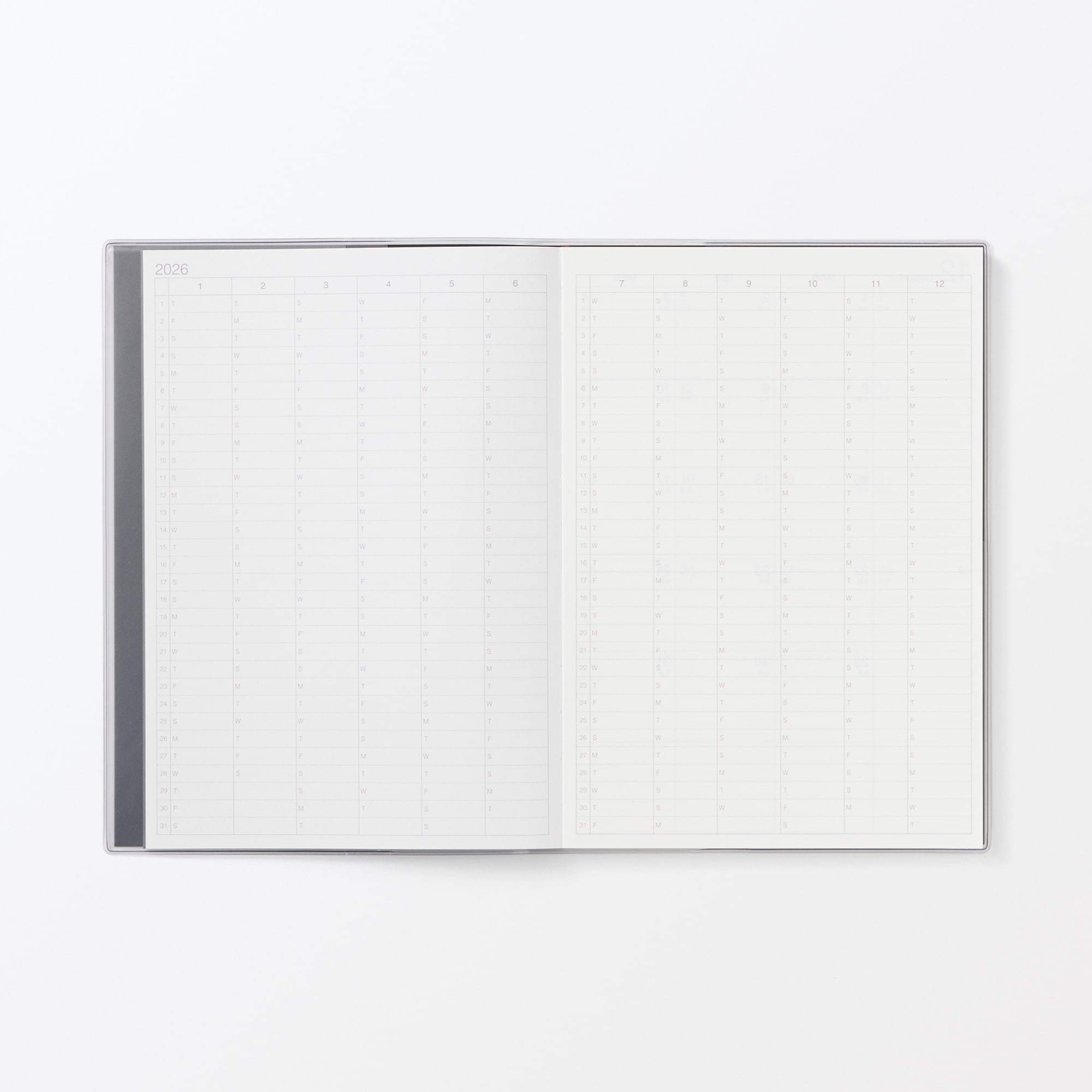 月曜始まりバーチカルスケジュール帳・２０２５年１２月始まり