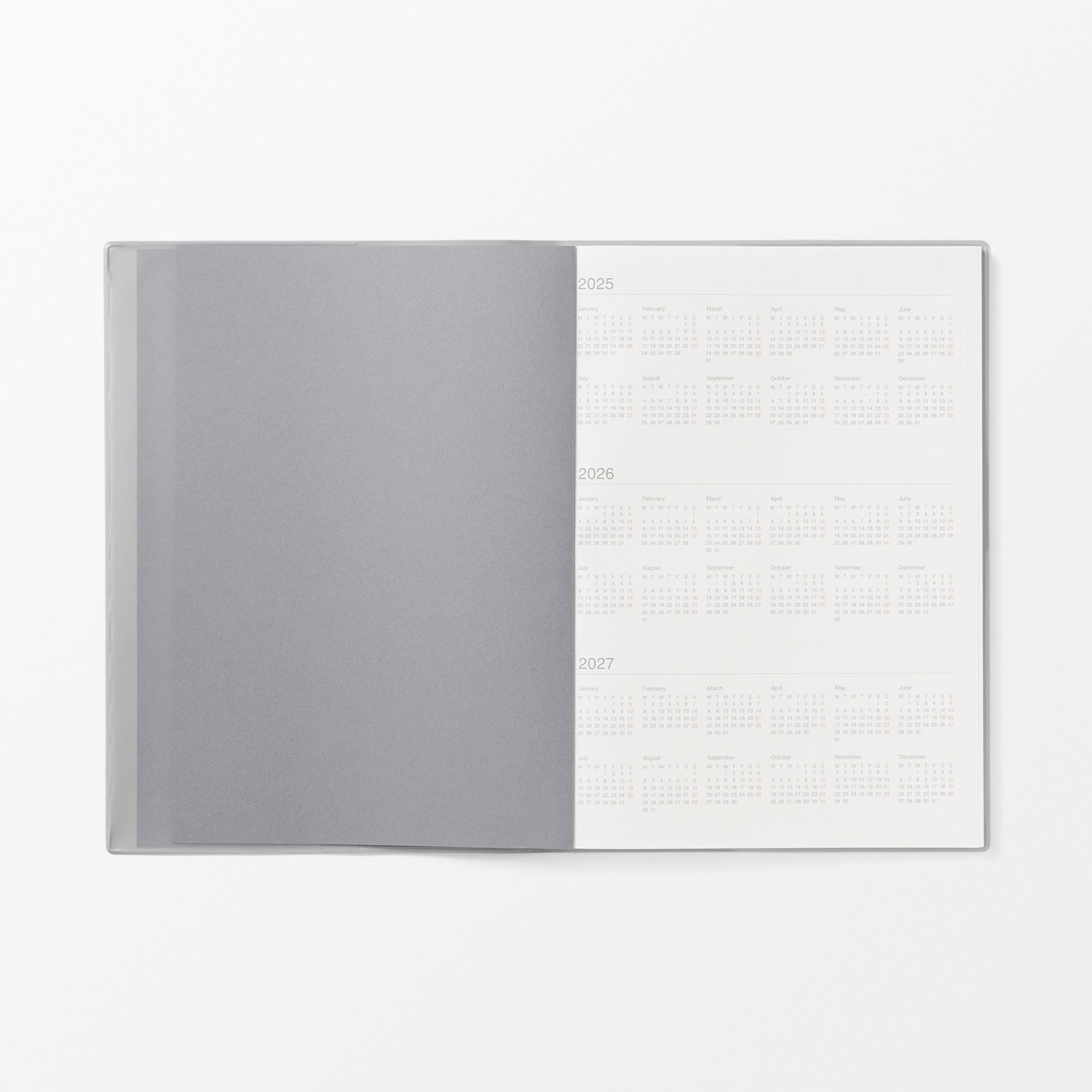 月曜始まりマンスリー／ウィークリースケジュール帳・２０２５年１２月始まり