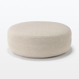 空気でできたフロアクッション　ポリエステル　ベージュ