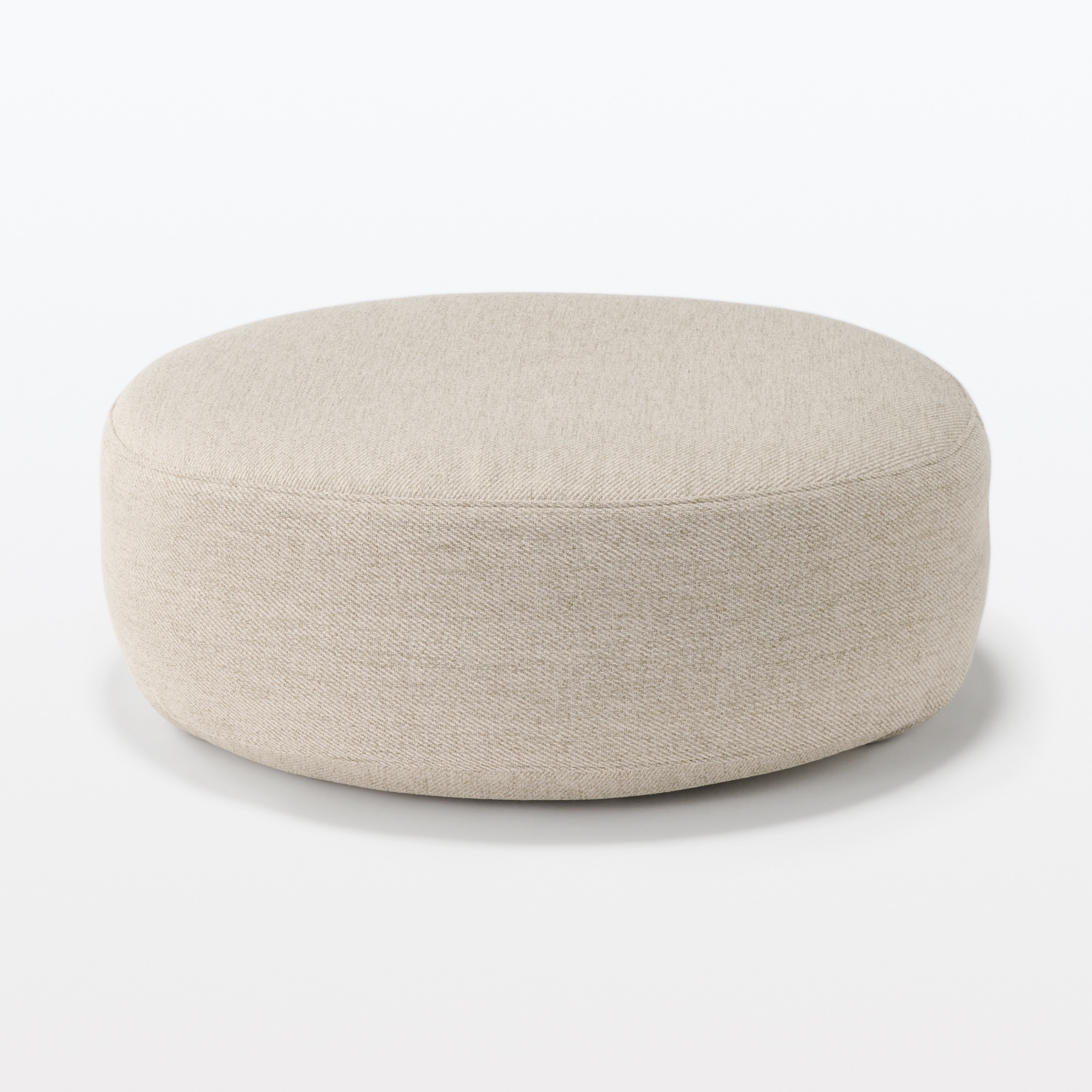 空気でできたフロアクッション　ポリエステル　ベージュ