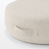 空気でできたフロアクッション　ポリエステル　ベージュ