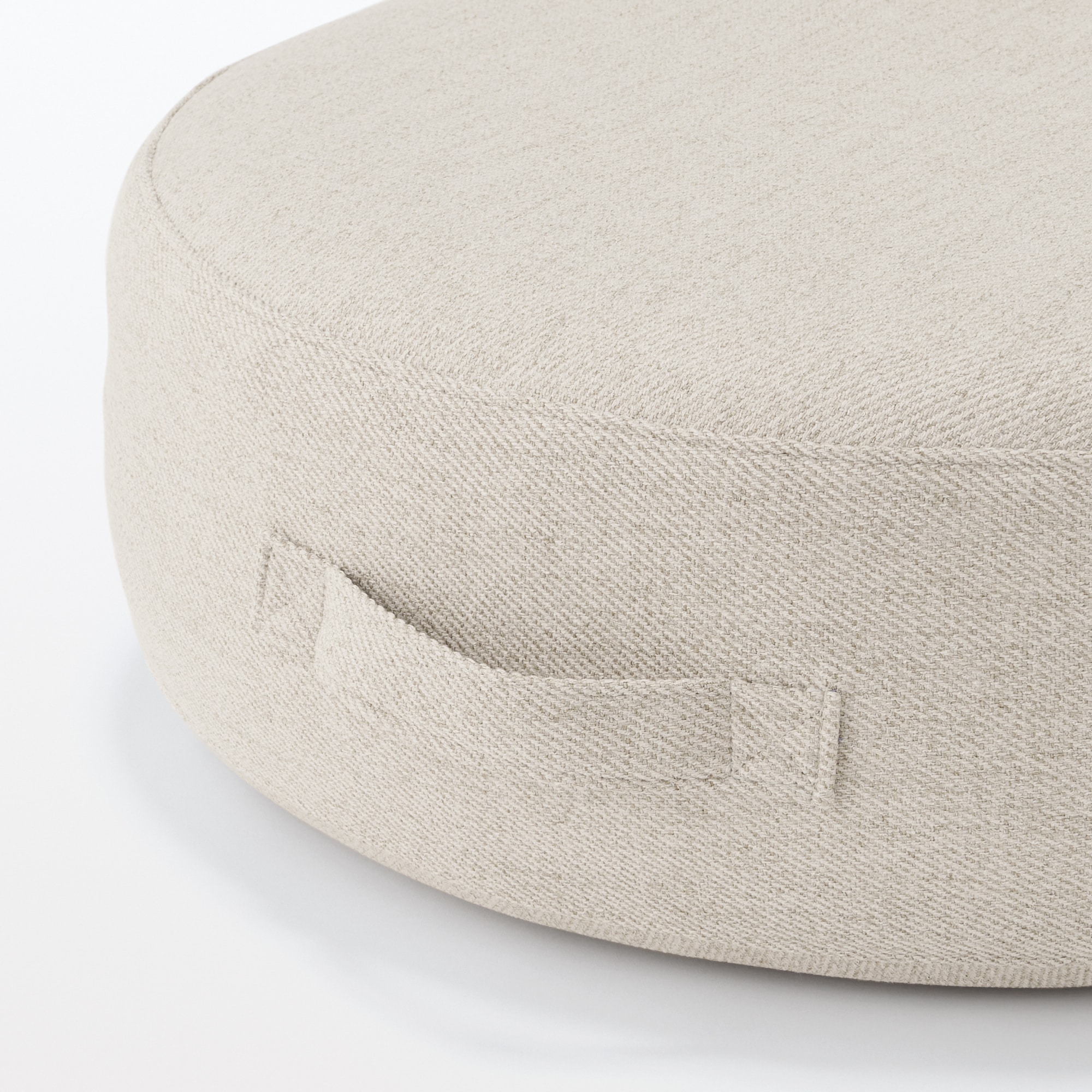 空気でできたフロアクッション　ポリエステル　ベージュ