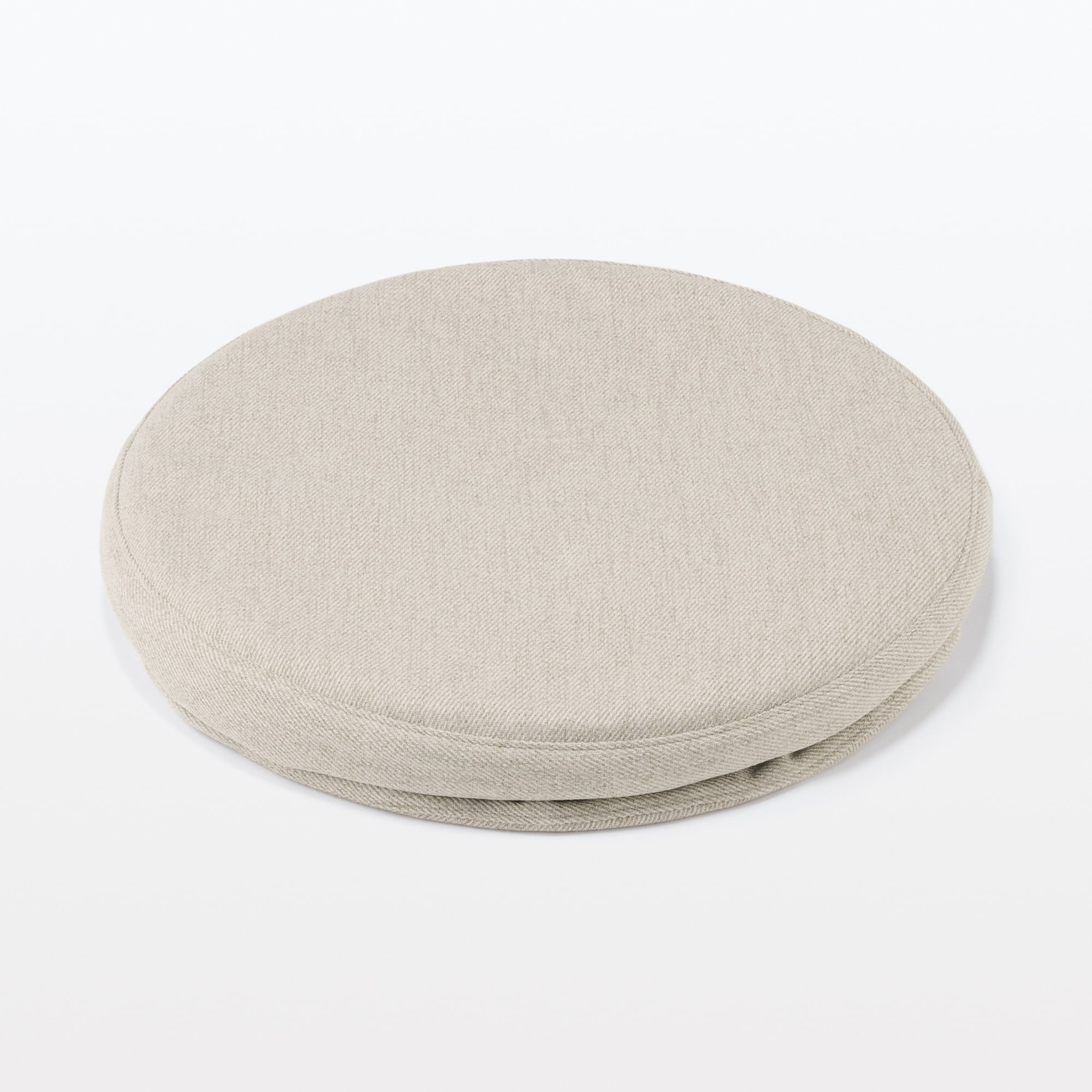 空気でできたフロアクッション　ポリエステル　ベージュ