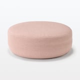 空気でできたフロアクッション　ポリエステル　ピンク