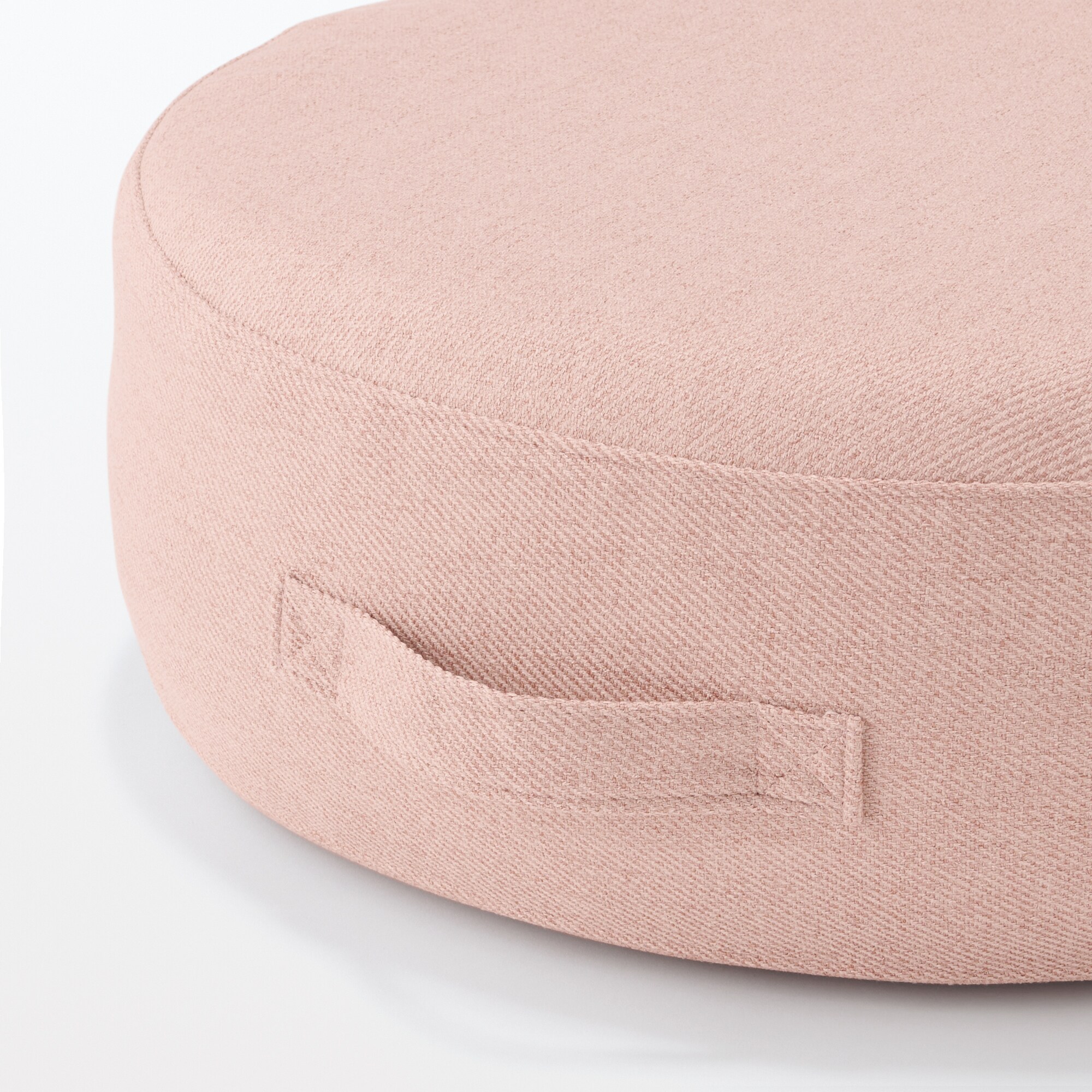 空気でできたフロアクッション　ポリエステル　ピンク