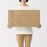 空気でできたフロアクッション　ポリエステル　ピンク