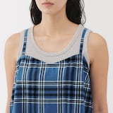 婦人　マドラスチェック　キャミソールブラウス