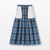 婦人　マドラスチェックフレアスカート
