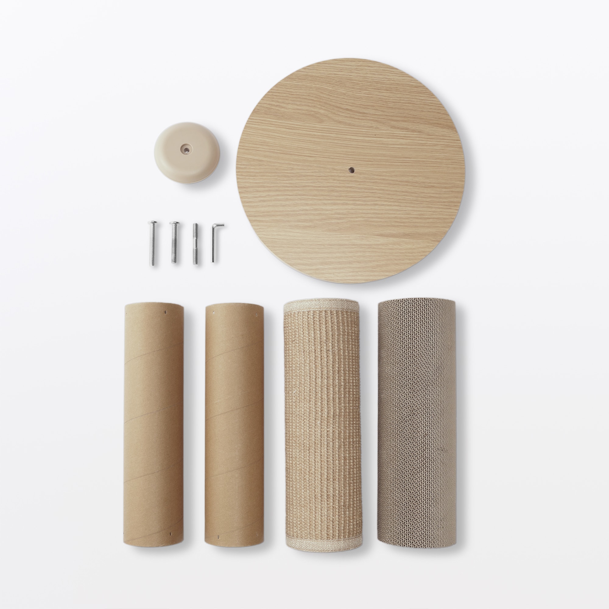 ジュート麻・ダンボール　爪とぎポール