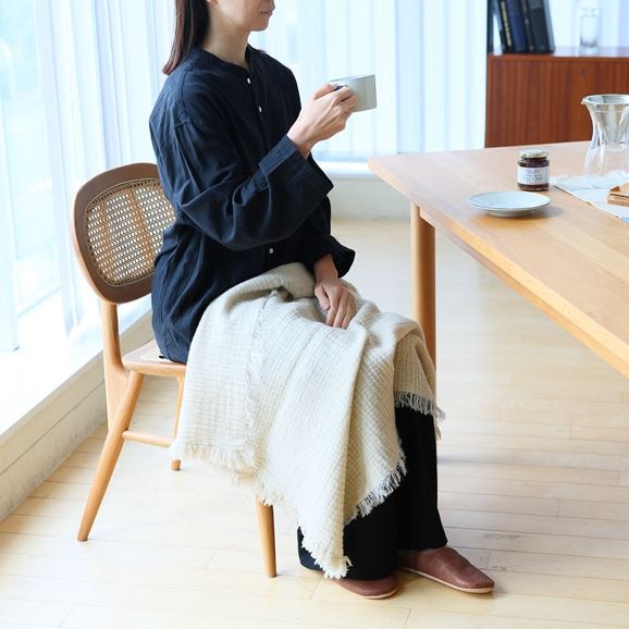 ［ＩＤＥＥ］ＷａｔａｎａｂｅＴｅｘｔｉｌｅ　スモールブランケット　ネイビー