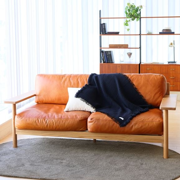 ［ＩＤＥＥ］ＷａｔａｎａｂｅＴｅｘｔｉｌｅ　スモールブランケット　ネイビー