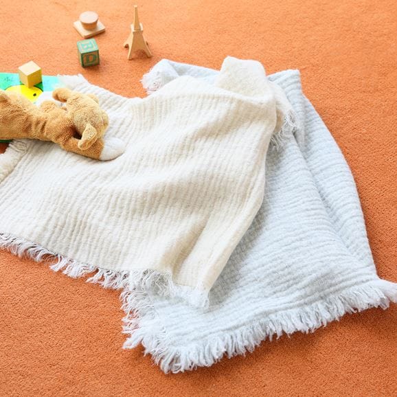 ［ＩＤＥＥ］ＷａｔａｎａｂｅＴｅｘｔｉｌｅ　ブランケット　ネイビー