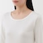 婦人　ストレッチフライス編みクルーネック長袖Ｔシャツ