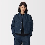 婦人　和紙混デニムジャケット