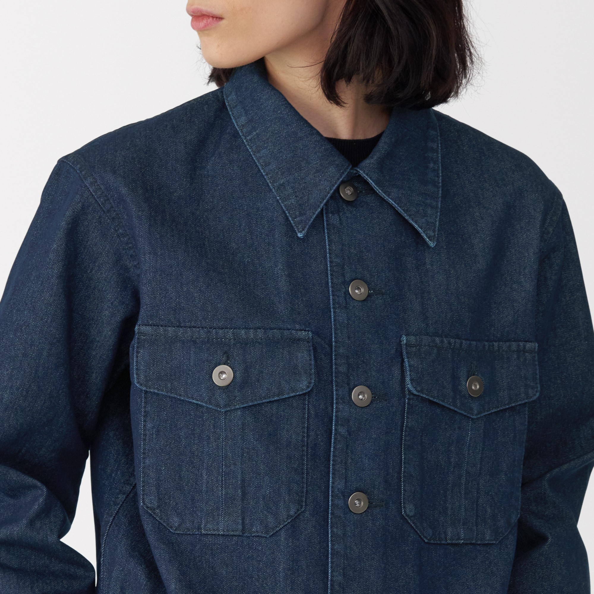 婦人　和紙混デニムジャケット