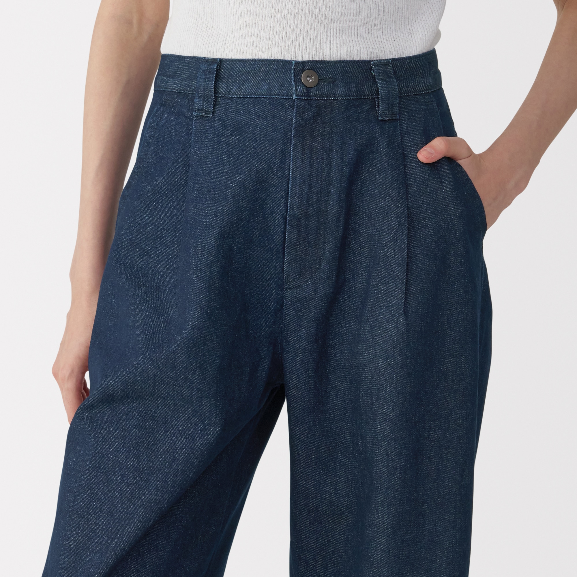 婦人　和紙混デニムパンツ