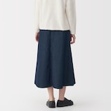 婦人　和紙混デニムスカート