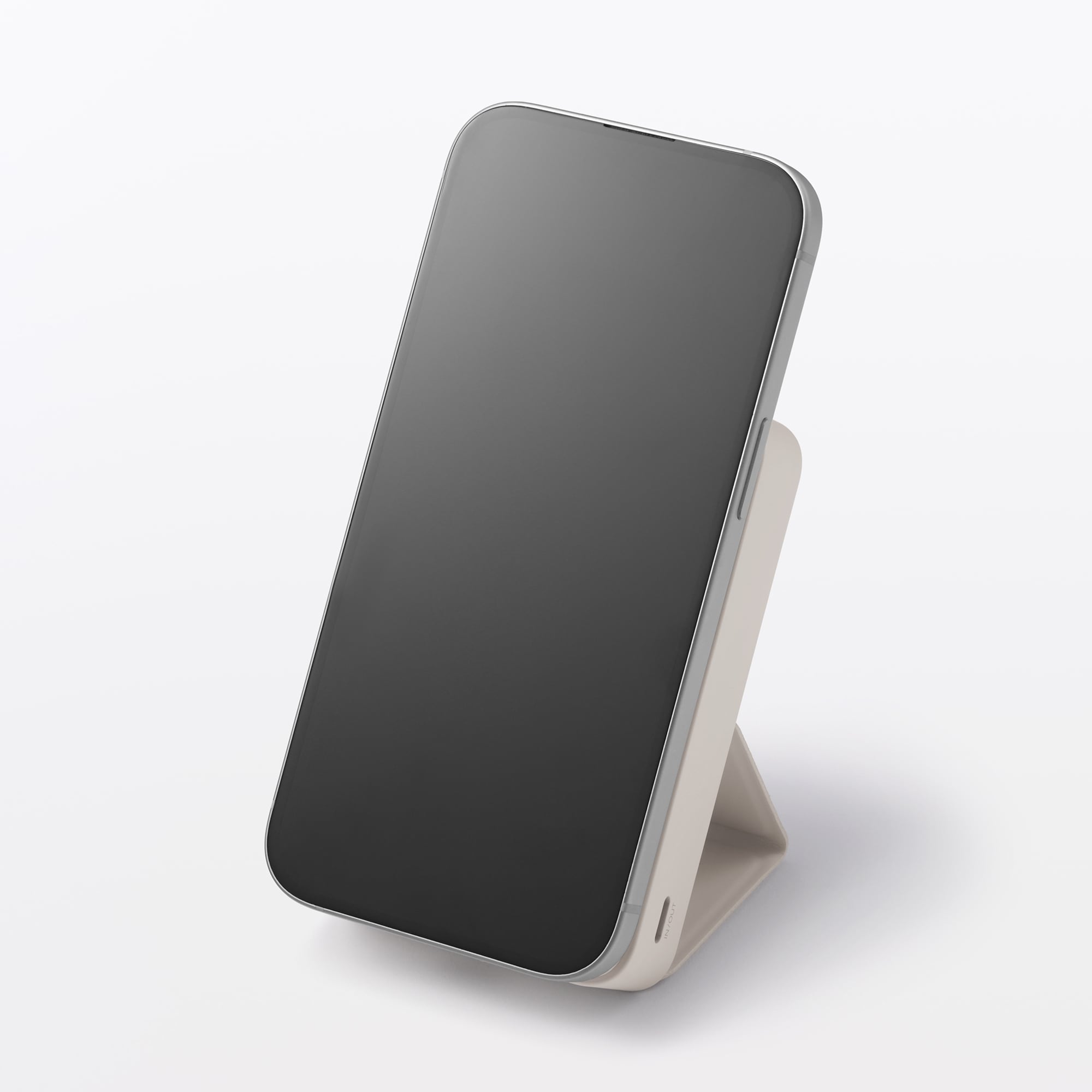 スマホスタンドにもなるモバイルバッテリー（マグネット式充電対応１００００ｍＡｈ）